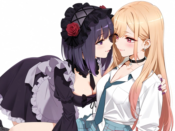 Con gái với con gái sẽ gầy anime