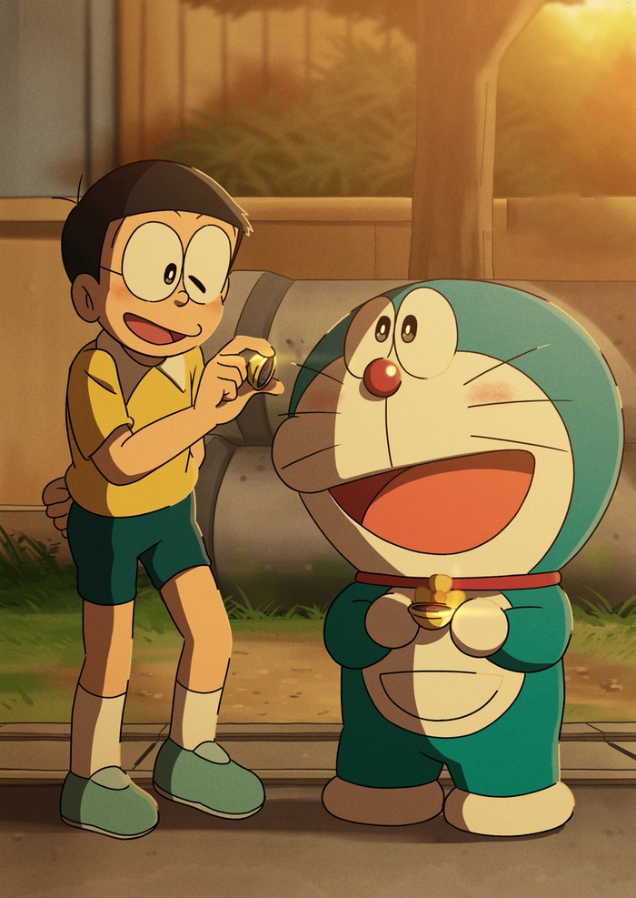 Doraemon đáng yêu trong tranh vẽ