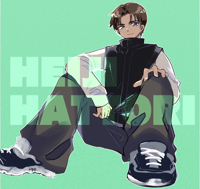 Hình Heiji Hattori phong cách mạnh mẽ