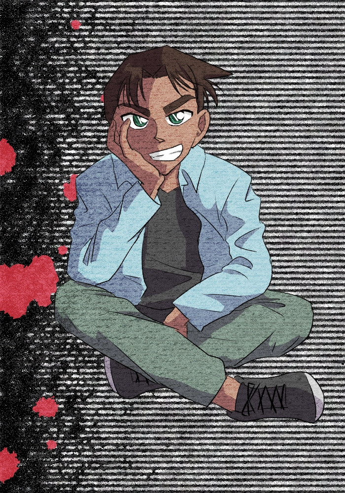 Hình Heiji Hattori với kiếm Nhật