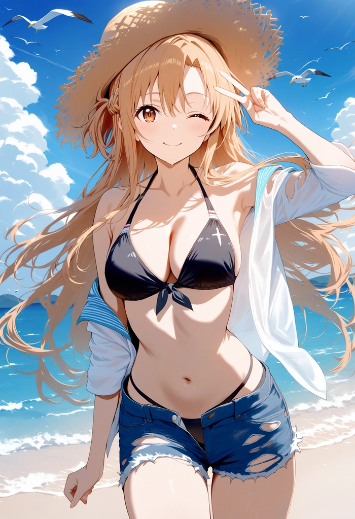 Hình Yuuki Asuna bikini quyến rũ gợi cảm