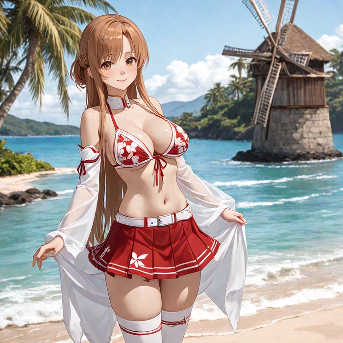 Hình Yuuki Asuna phong cách quyến rũ