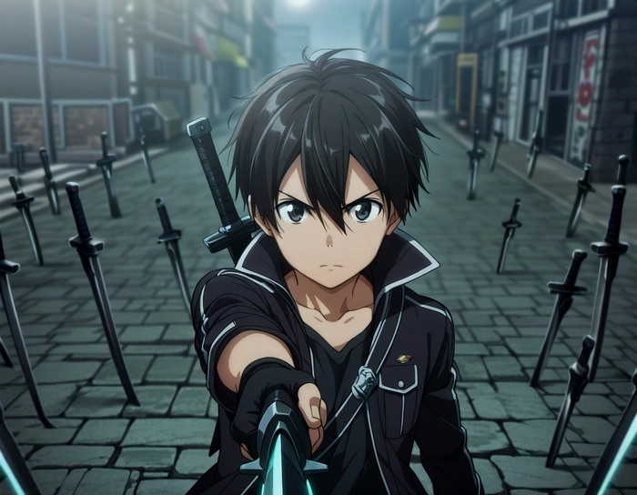 Hình ảnh Kirito kiếm sĩ huyền thoại