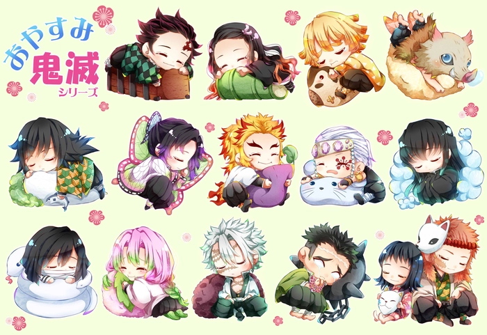 Hình ảnh Thanh Gươm Diệt Quỷ chibi đáng yêu