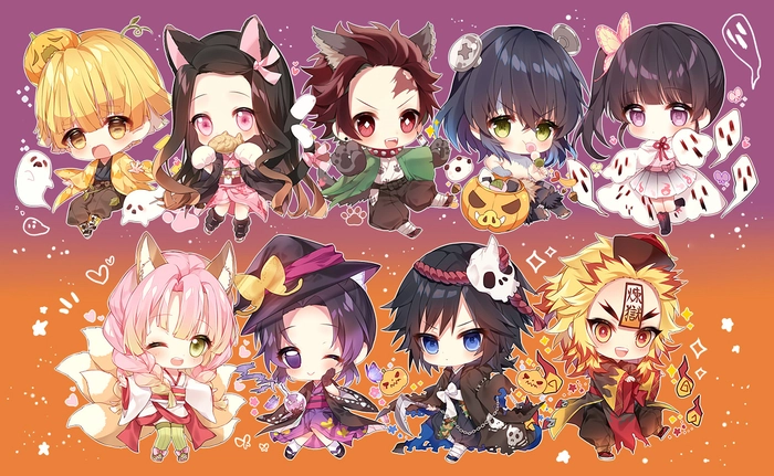 Hình ảnh Thanh Gươm Diệt Quỷ cute dễ thương