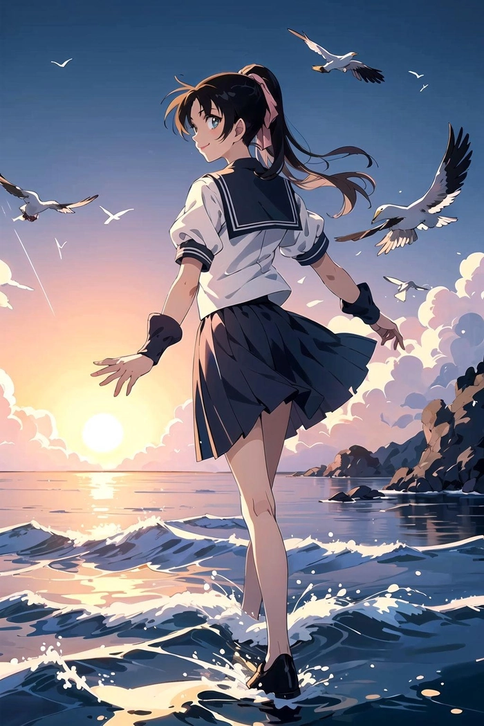 Hình ảnh anime Kazuha Toyama tạo dáng