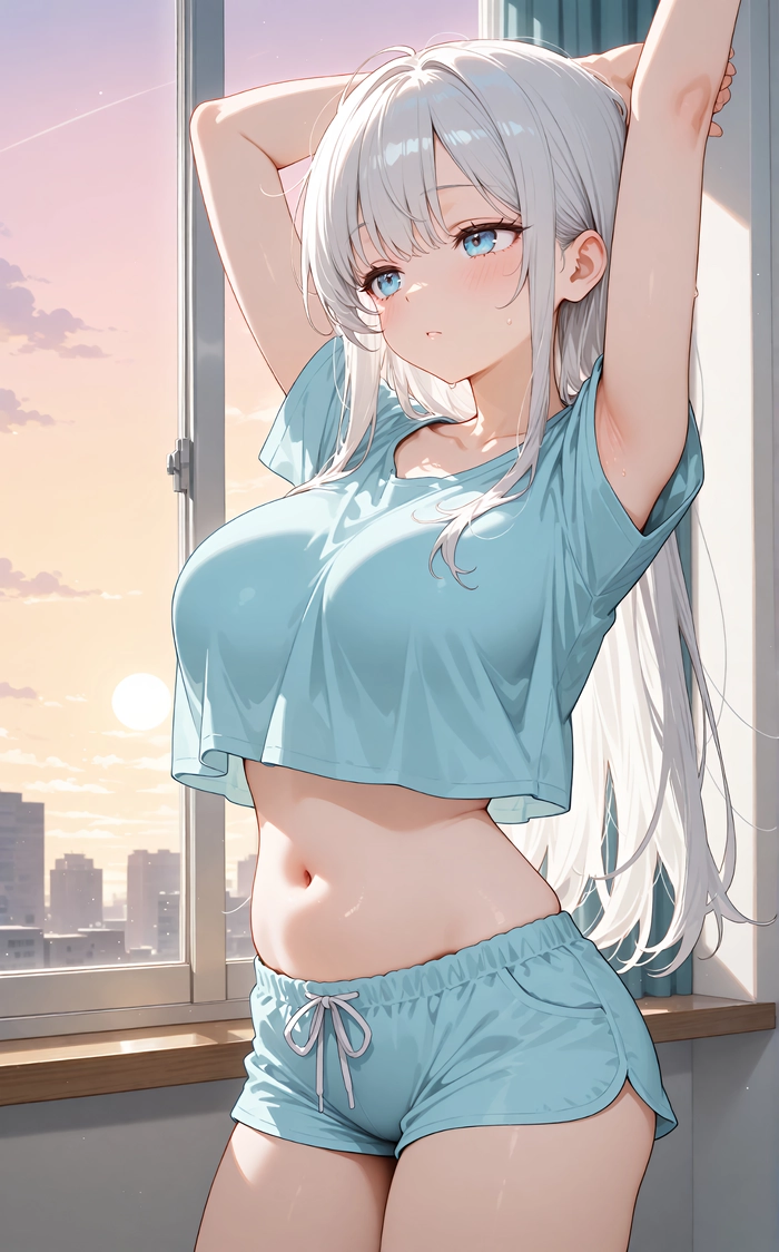 Hình ảnh gái xinh anime quyến rũ to tròn