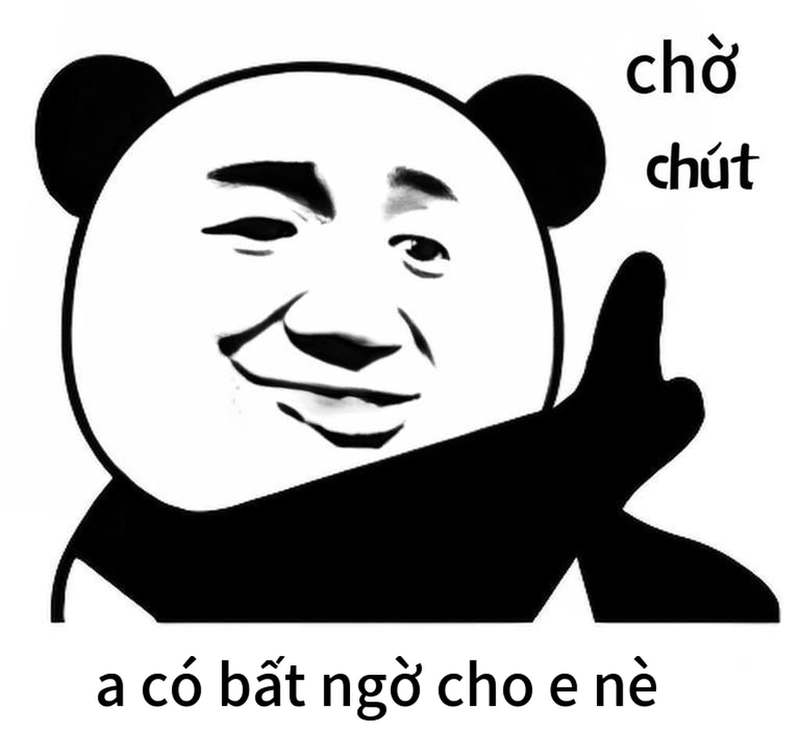 Hình chế meme gấu trúc ngạc nhiên chất