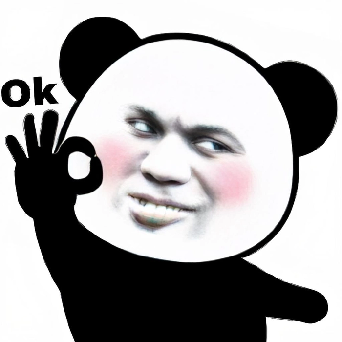 Hình chế meme gấu trúc ok
