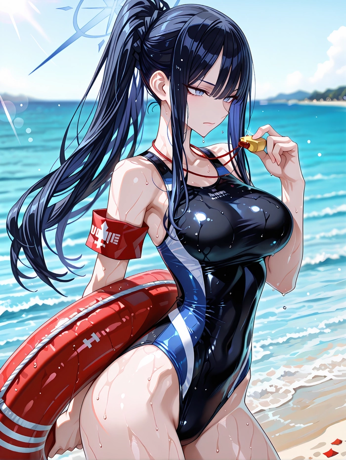 Hình nền Saori Blue Archive swimsuit cực đẹp