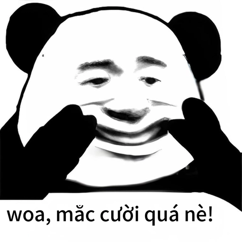 Meme gấu trúc cười chế lầy lội