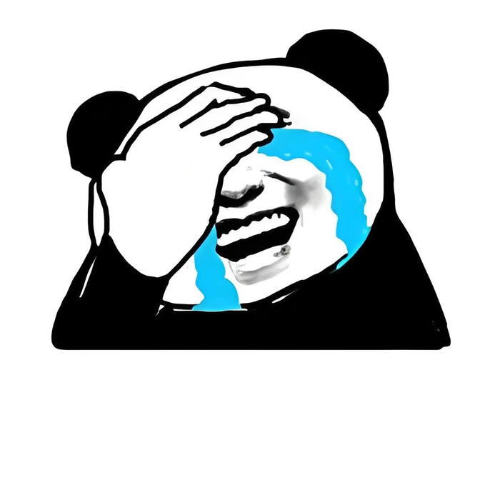 Meme gấu trúc khóc chế bá đạo