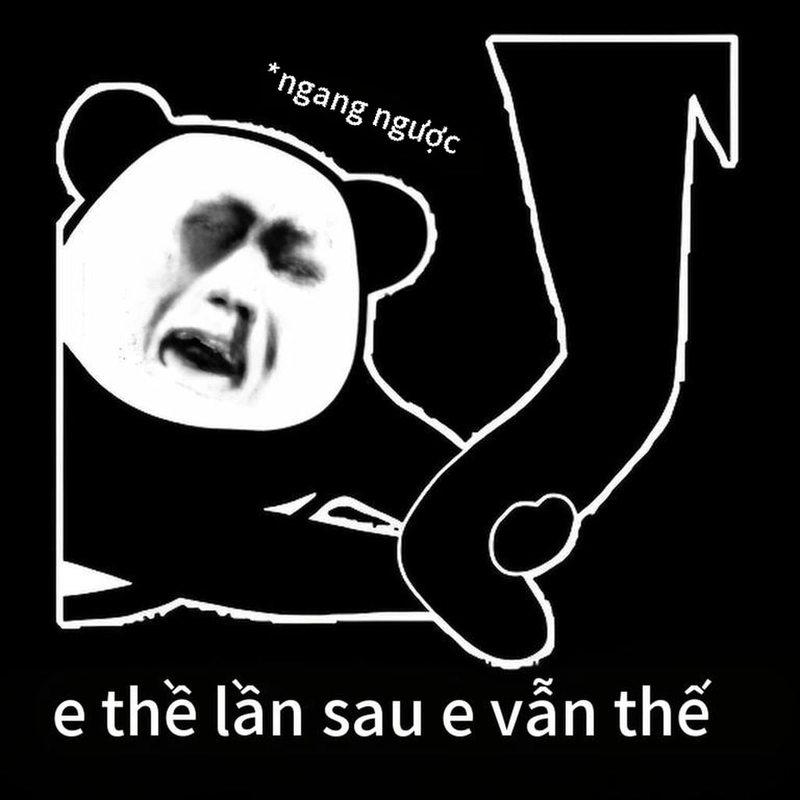 Meme gấu trúc ngang ngược chất lừ