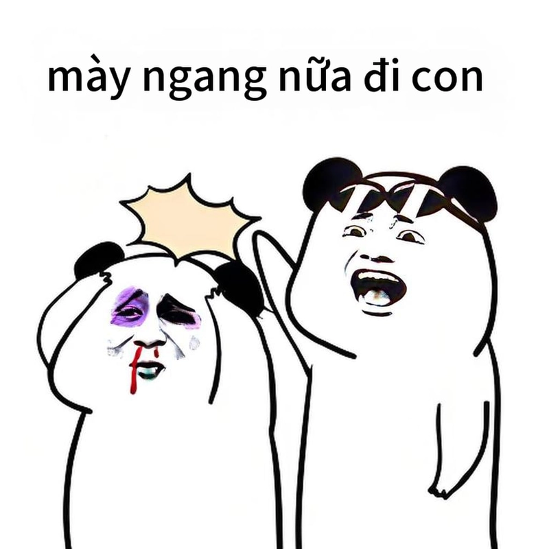 Meme gấu trúc ngang ngược cực bá đạo
