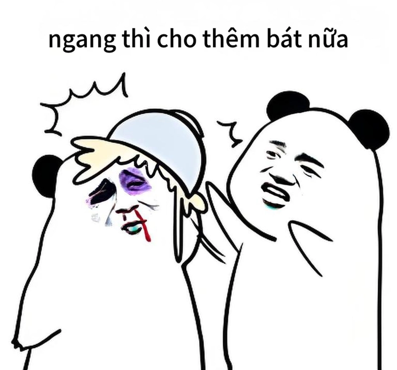 Meme gấu trúc ngang ngược viral cực mạnh
