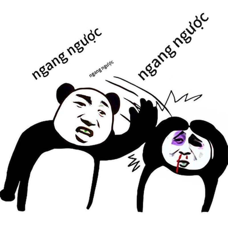Meme gấu trúc ngang ngược viral mạng