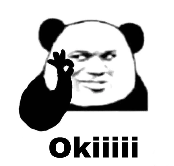 Meme gấu trúc ok hài hước