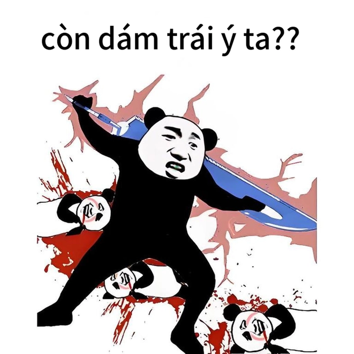 Meme gấu trúc tức giận châm biếm