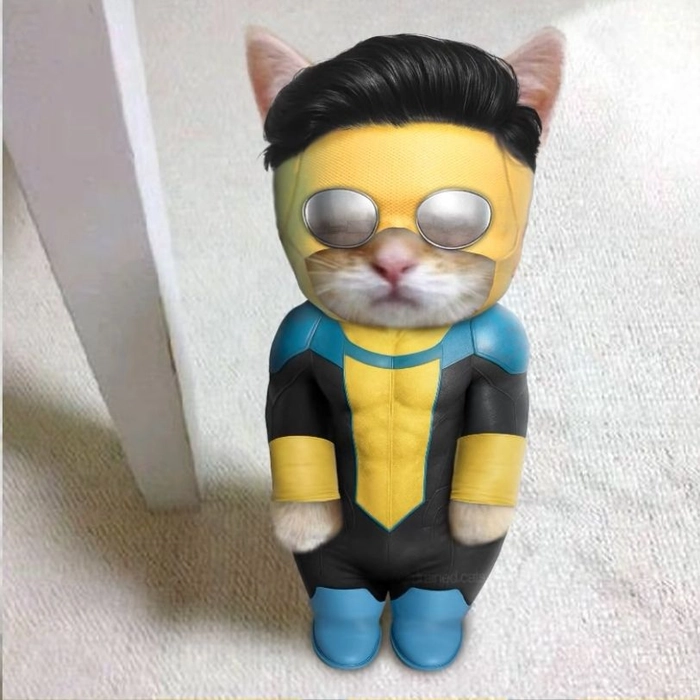 Meme mèo đeo kính hài hước
