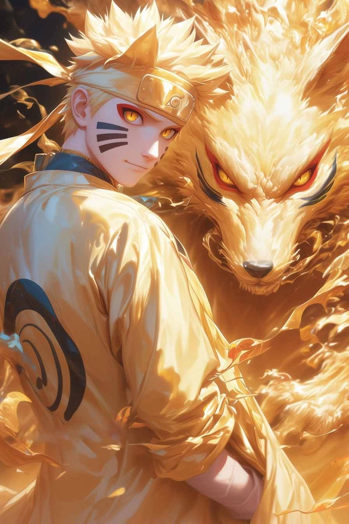 Naruto ngầu trong bộ đồ Hokage
