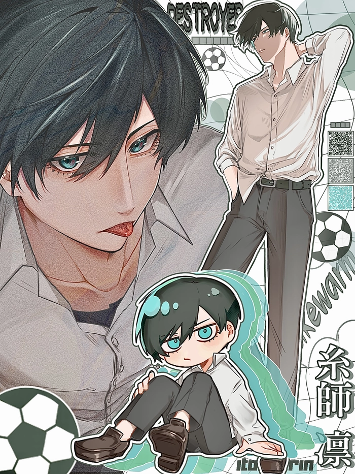 Rin Itoshi chibi phiên bản dễ thương