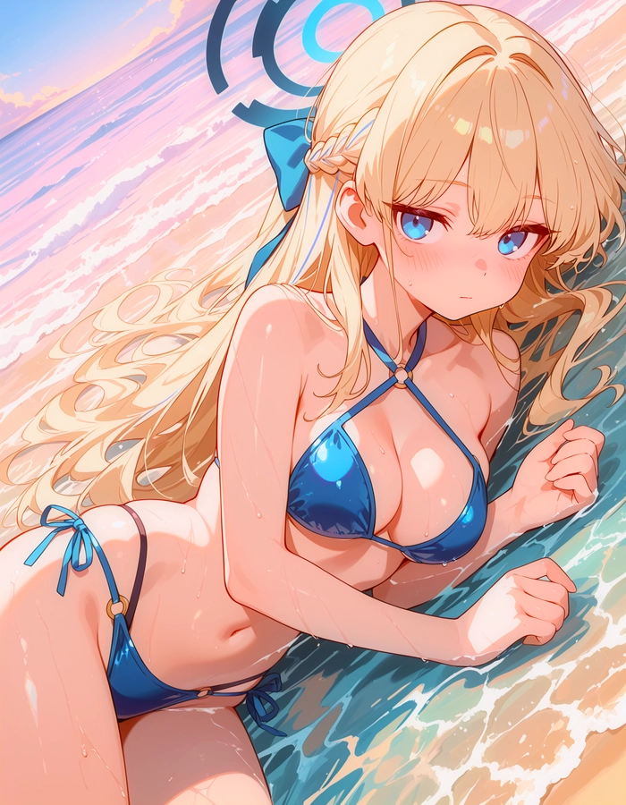 Toki Blue Archive bikini nóng bỏng