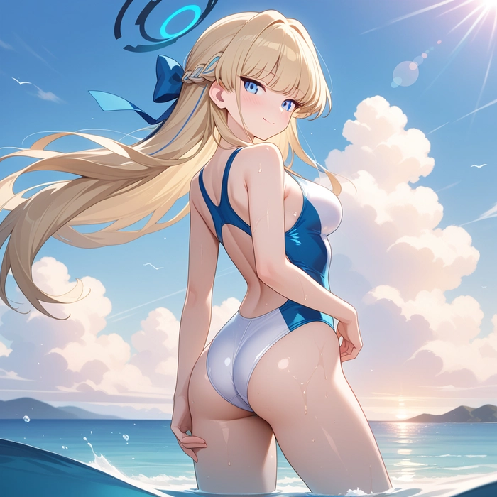 Toki Blue Archive bikini quyến rũ