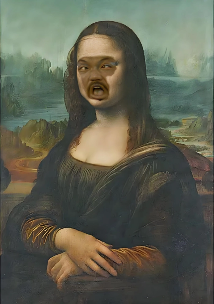 Ảnh Mona Lisa meme hài bá đạo cực vui