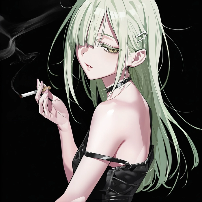 Ảnh anime buồn nữ phong cách tối giản