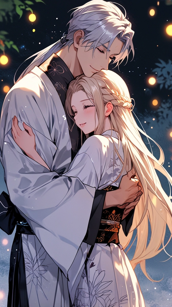 Ảnh anime cặp đôi đen trắng đẹp nghệ sĩ