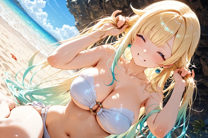 Ảnh anime gái mặc bikini phong cách dễ thương