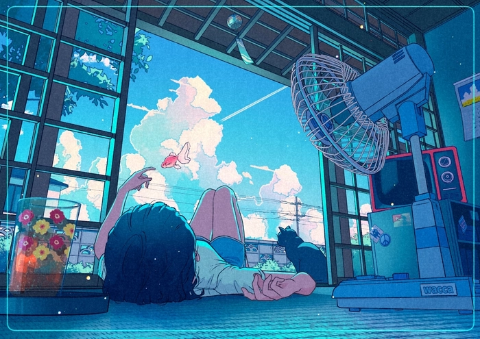 Ảnh anime lofi chill lãng mạn