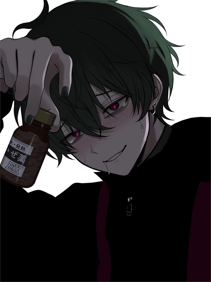 Ảnh anime nam buồn trắng đen