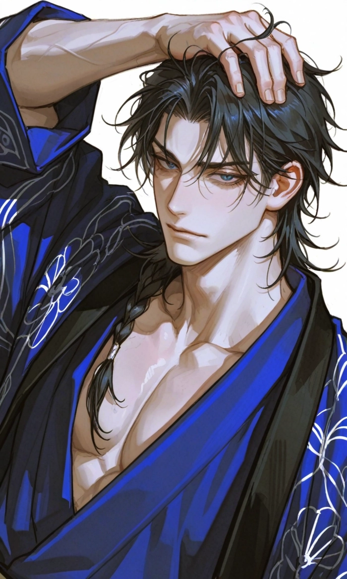 Ảnh anime nam ngầu che mặt đầy bí ẩn