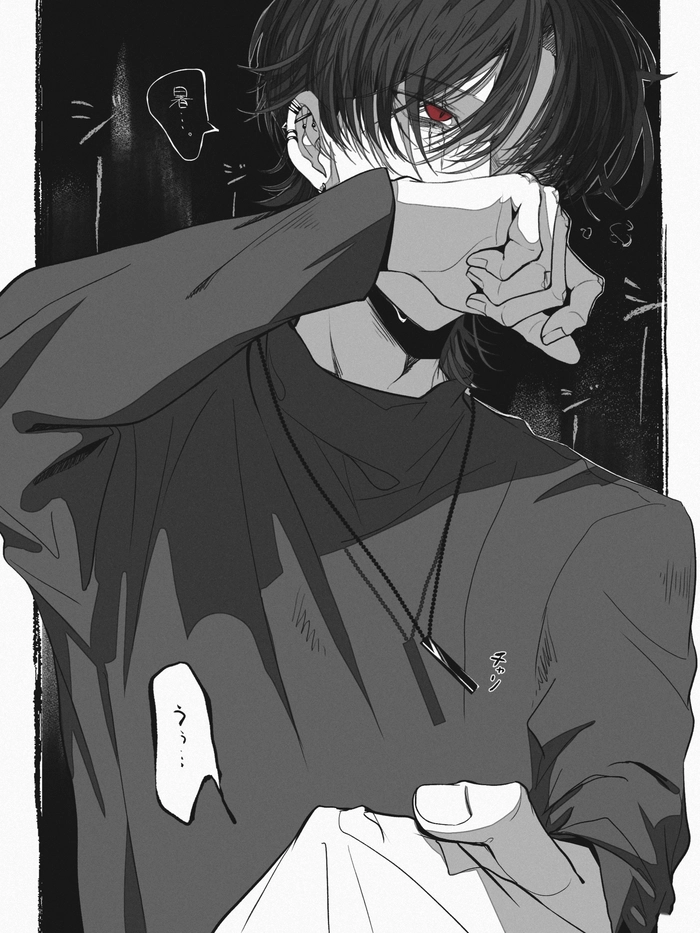 Ảnh anime nam trắng đen ngầu