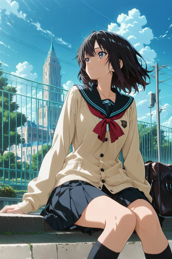 Ảnh anime nữ buồn cute lãng mạn