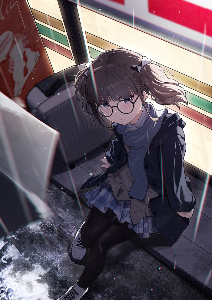 Ảnh anime nữ buồn màu đen cá tính