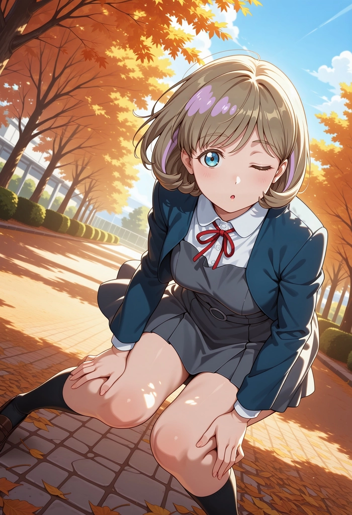 Ảnh anime nữ học sinh cute nhẹ nhàng