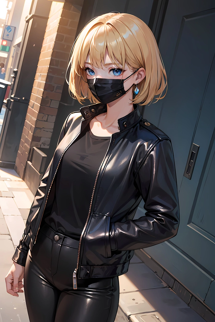 Ảnh anime nữ ngầu cá tính che mặt