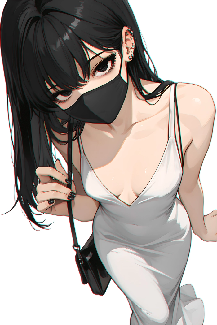Ảnh anime nữ ngầu cực ngầu đeo khẩu trang
