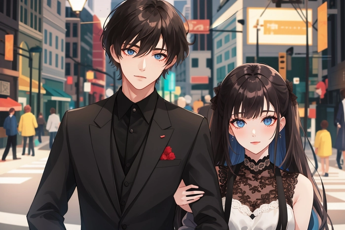 Ảnh cặp đôi anime lãng mạn dễ thương