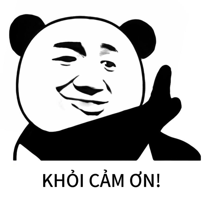 Ảnh chế meme gấu trúc đa tạ