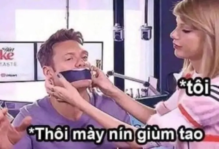Ảnh meme nín bá đạo lan truyền
