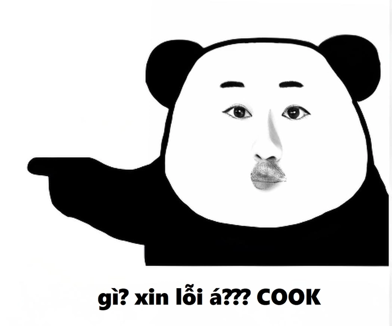 Ảnh meme xin lỗi gấu trúc bá đạo