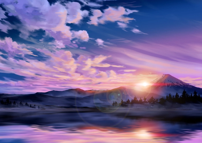 Ảnh nền phong cảnh anime đẹp cực chất
