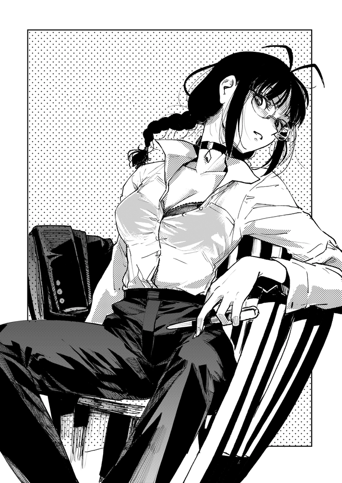 Ảnh trắng đen anime ngầu lạnh
