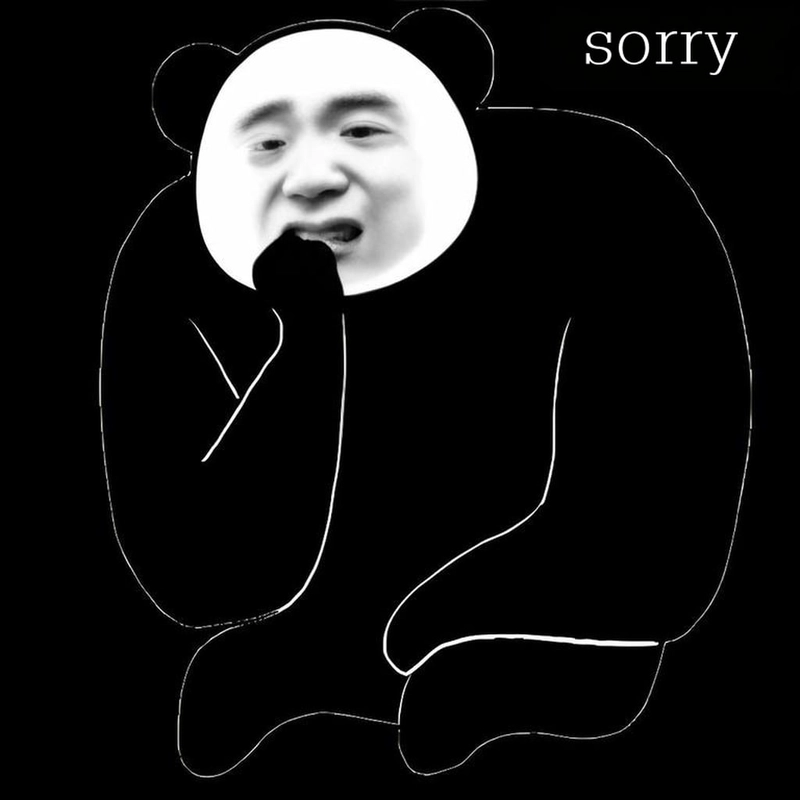 Bộ ảnh meme gấu trúc xin lỗi vui nhộn