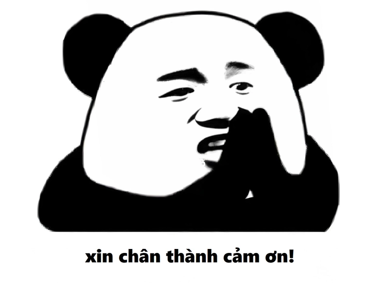 Bộ sưu tập meme gấu trúc đa tạ
