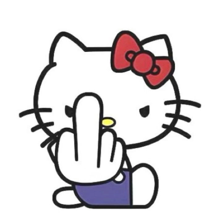 Hello Kitty sticker meme đáng yêu