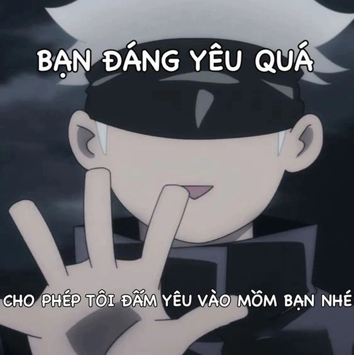 Hình Gojo meme ngộ nghĩnh